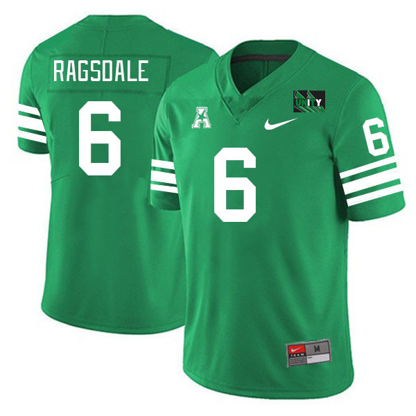 Men #6 Ikaika Ragsdale North Texas Mean Green 2023 College Football Jerseys Stitched-Green
